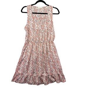 Everly Dress Womens Large Multicolor Geometric Sleeveless Lightweight Flowy Boho